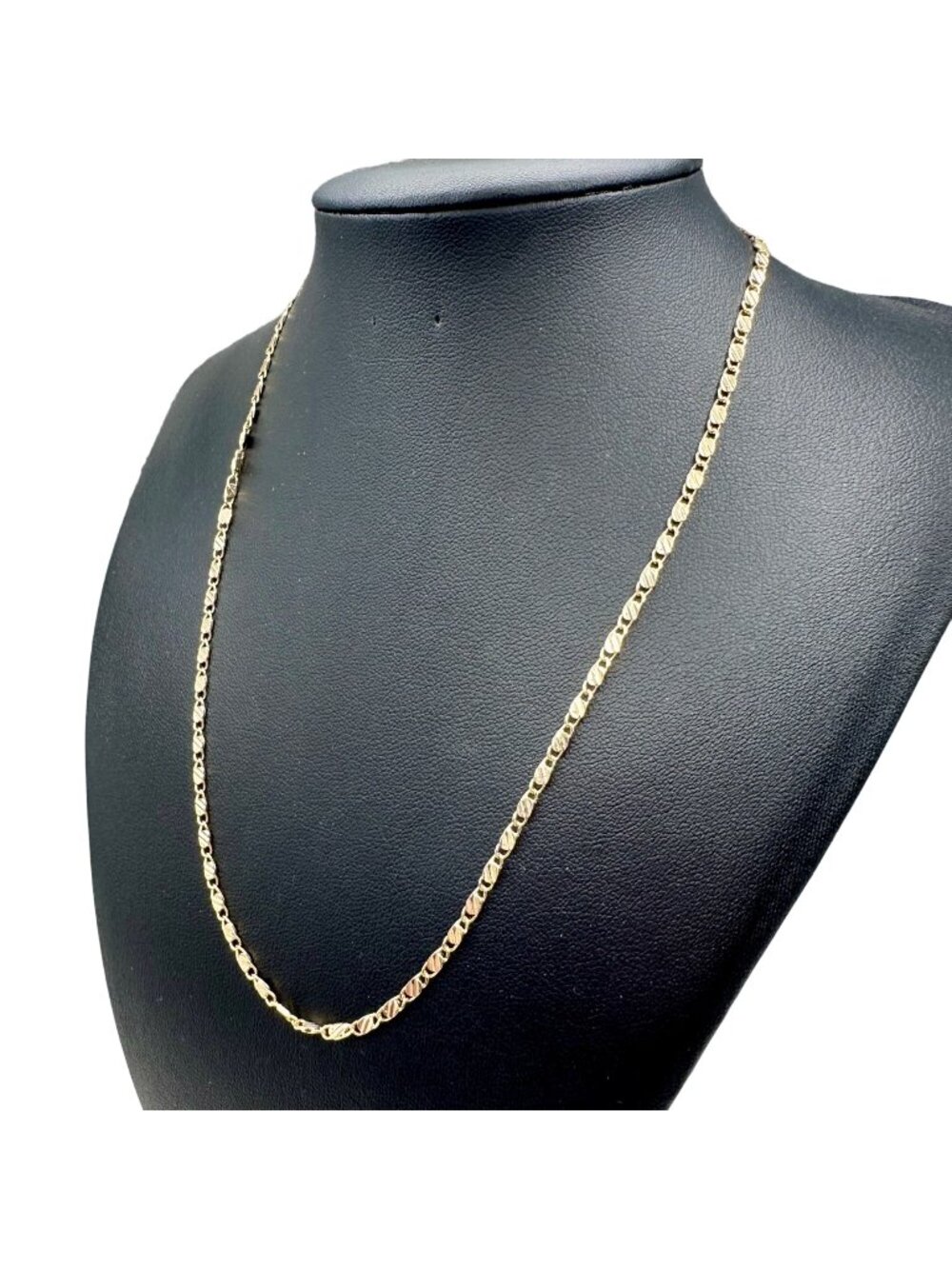 Silver Tone Diamond Cut Mirror Chain Necklace 18'' Unisex Fashion Jewelry